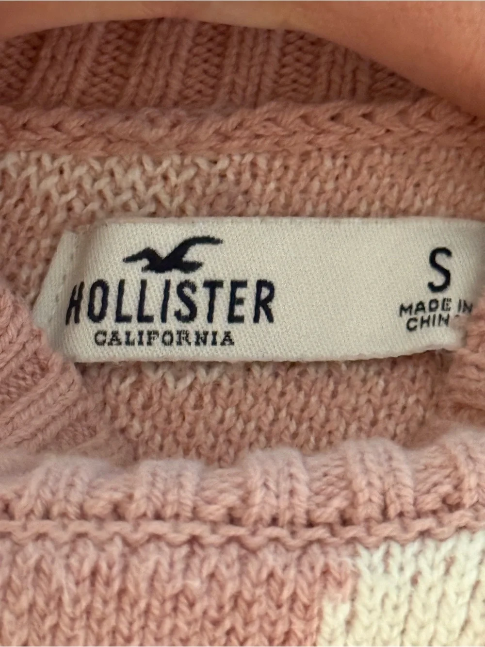 Hollister Pink Floral Mock-Neck Sweater